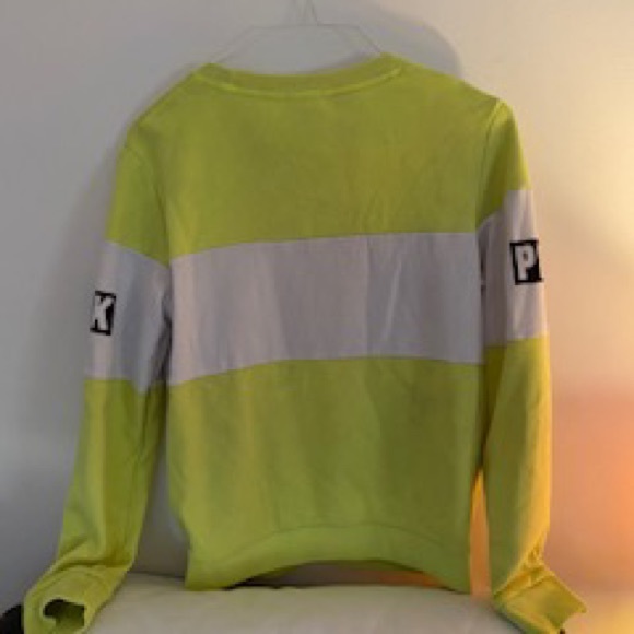 PINK VS. Color-block Logo Sweatshirt Size Small - Picture 3 of 4